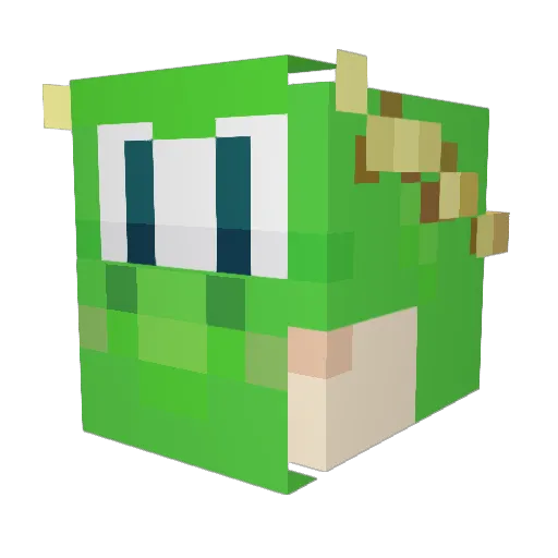 4Yosho Minecraft avatar head, 3D render