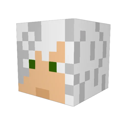 4Z4Z3L Minecraft avatar head, 3D render