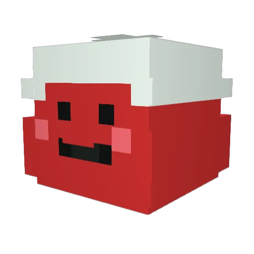 4ZB Minecraft avatar head, 3D render