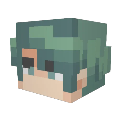 4Zaizai Minecraft avatar head, 3D render