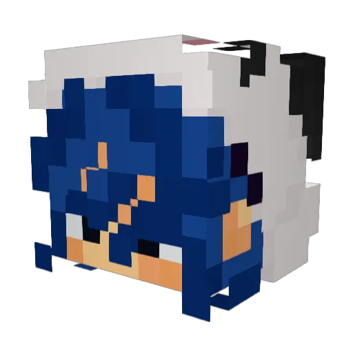4_River Minecraft avatar head, 3D render