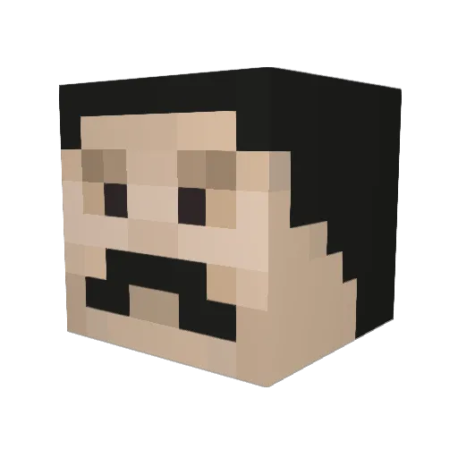 4__k Minecraft avatar head, 3D render