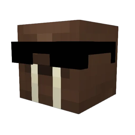 4_blocking Minecraft avatar head, 3D render