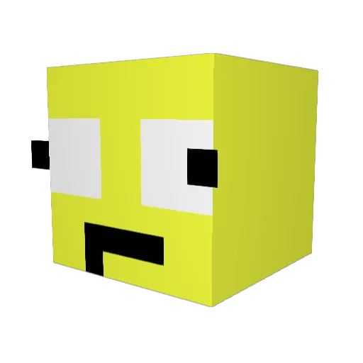 4_rari Minecraft avatar head, 3D render