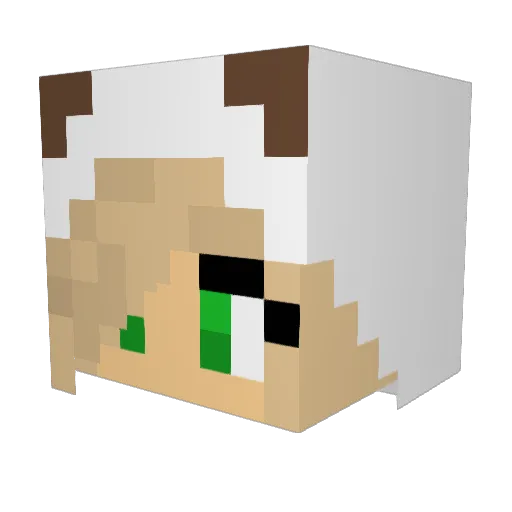 4a10 Minecraft avatar head, 3D render