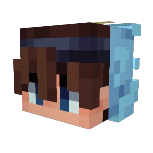 4antoo Minecraft avatar head, 3D render