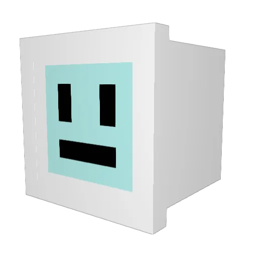 4aq_ Minecraft avatar head, 3D render
