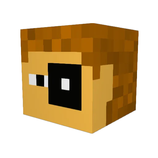 4beegu Minecraft avatar head, 3D render