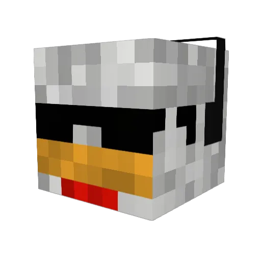 4blast Minecraft avatar head, 3D render