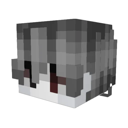 4blq Minecraft avatar head, 3D render