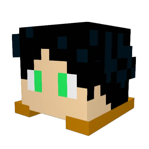 4bruzzo Minecraft avatar head, 3D render