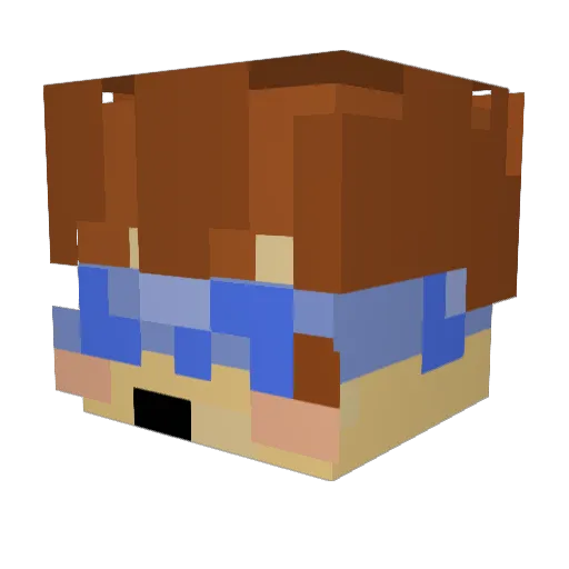4bt_ Minecraft avatar head, 3D render