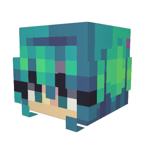 4bucks Minecraft avatar head, 3D render