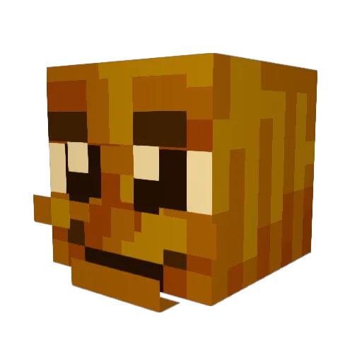 4ca3 Minecraft avatar head, 3D render