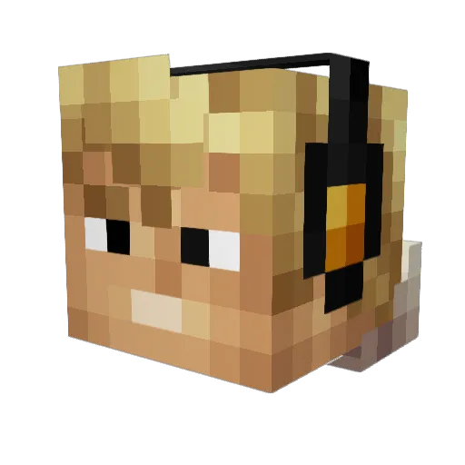 4cademy Minecraft avatar head, 3D render