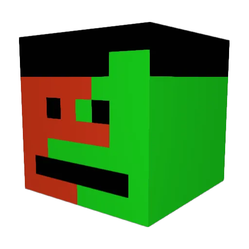 4cans Minecraft avatar head, 3D render