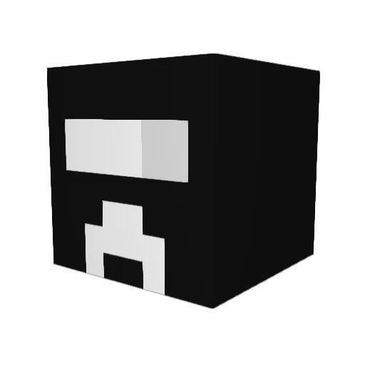 4chanK1d Minecraft avatar head, 3D render