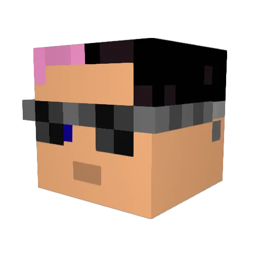 4chman Minecraft avatar head, 3D render