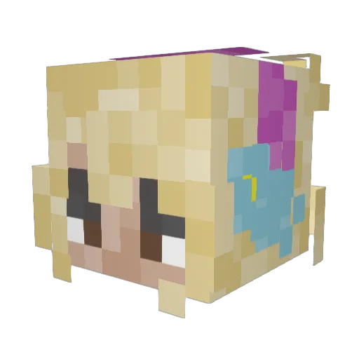 4clive Minecraft avatar head, 3D render