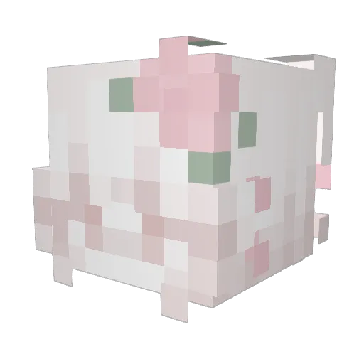 4cq_ Minecraft avatar head, 3D render