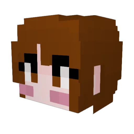 4ction_ Minecraft avatar head, 3D render