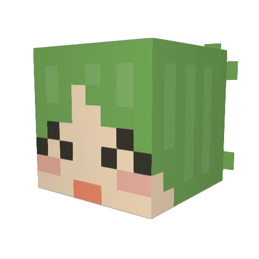 4cuck Minecraft avatar head, 3D render
