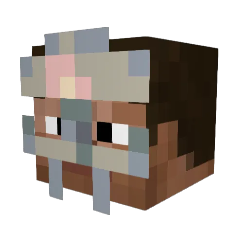 4cup Minecraft avatar head, 3D render