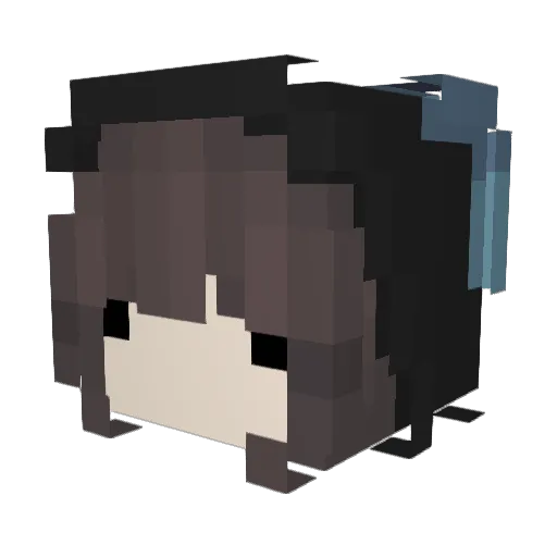 4daoran Minecraft avatar head, 3D render