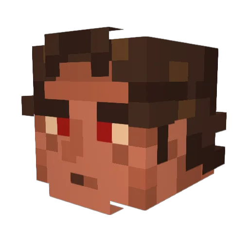 4dmd4 Minecraft avatar head, 3D render