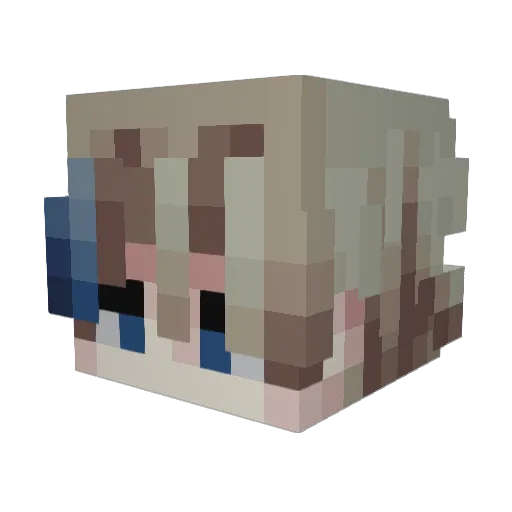 4eg1r_ Minecraft avatar head, 3D render
