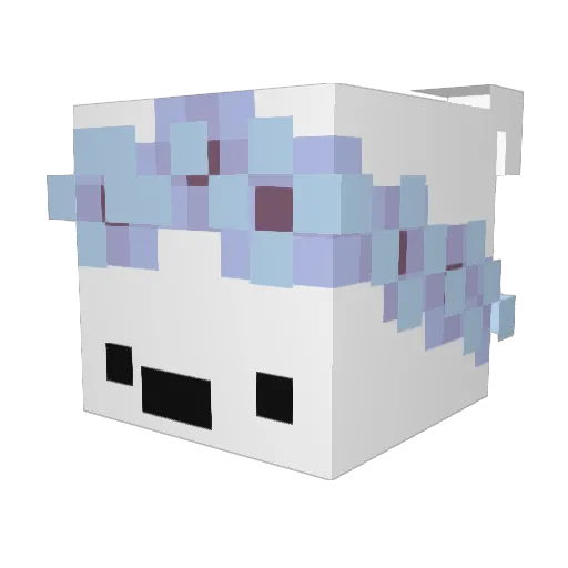 4fourrr Minecraft avatar head, 3D render