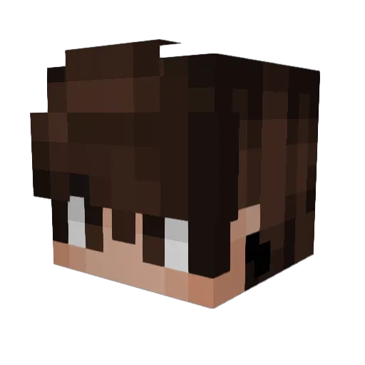 4fpoon Minecraft avatar head, 3D render