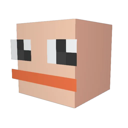 4g8d Minecraft avatar head, 3D render