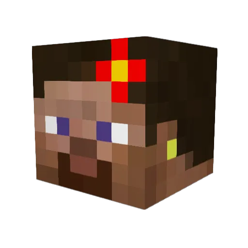 4hed Minecraft avatar head, 3D render