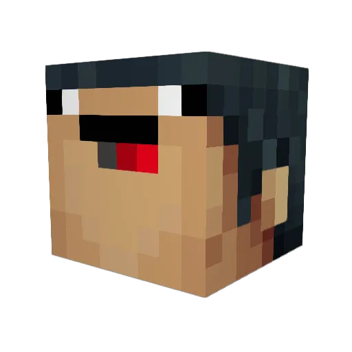 4hme7_ Minecraft avatar head, 3D render