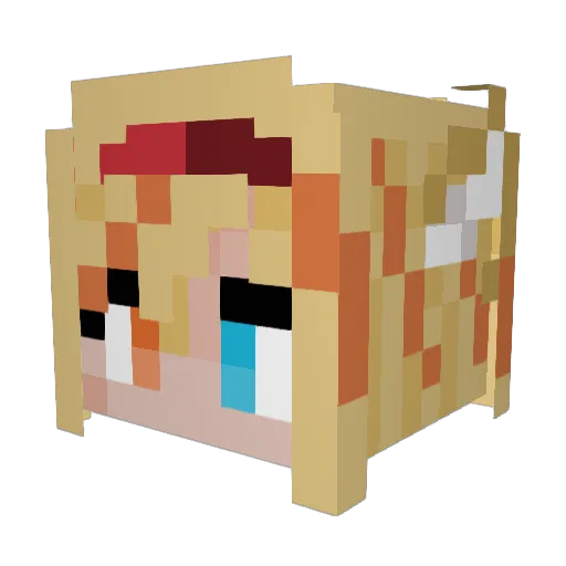 4hour4444 Minecraft avatar head, 3D render