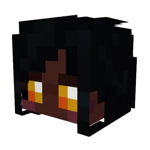 4hrtz Minecraft avatar head, 3D render