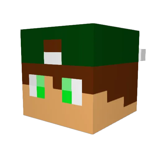 4hs Minecraft avatar head, 3D render