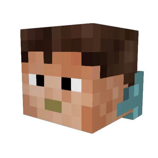 4ikyy Minecraft avatar head, 3D render