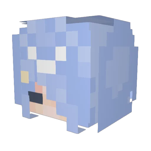4ile3 Minecraft avatar head, 3D render