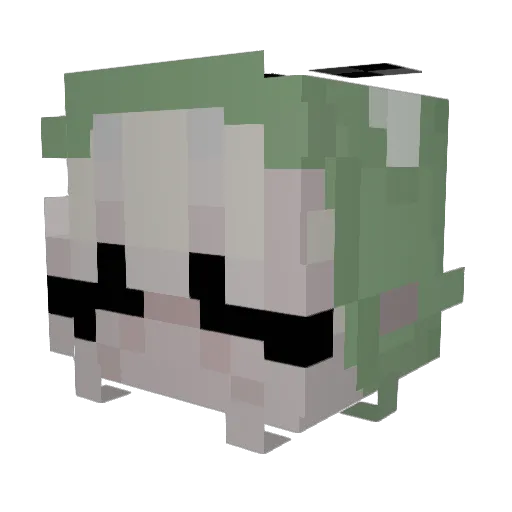 4jzv Minecraft avatar head, 3D render