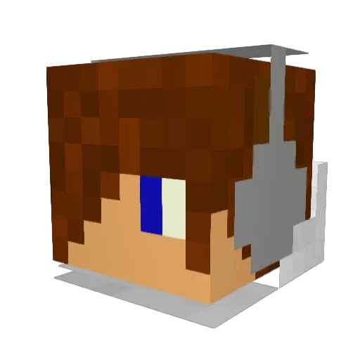 4kLucid Minecraft avatar head, 3D render