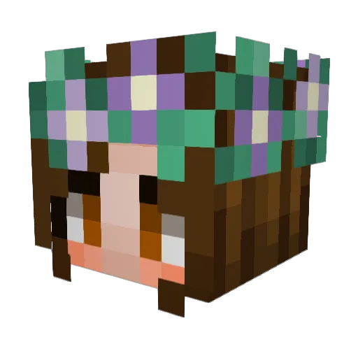 4k_Lift Minecraft avatar head, 3D render