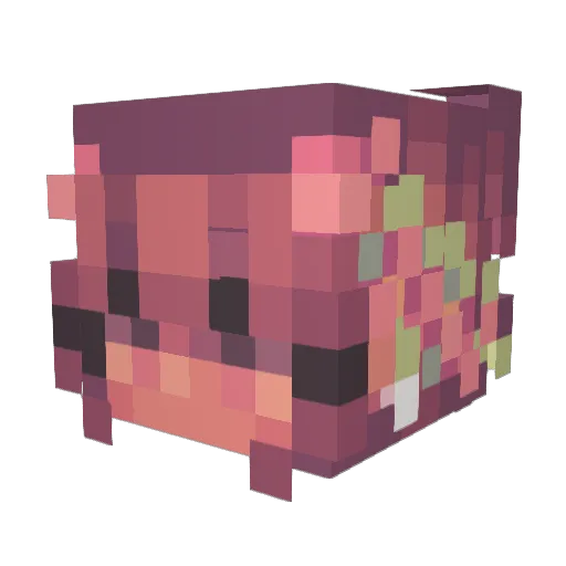 4kvrma Minecraft avatar head, 3D render