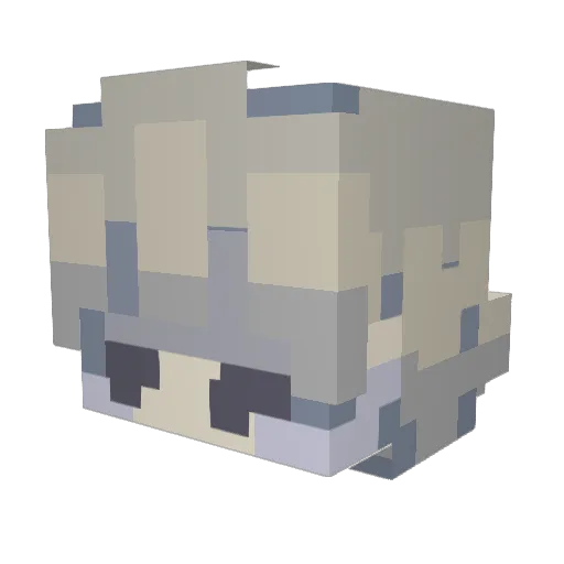 4ldi Minecraft avatar head, 3D render
