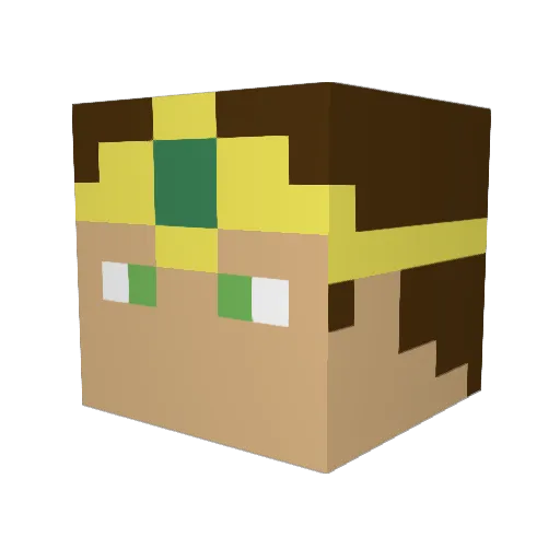 4lfclover Minecraft avatar head, 3D render