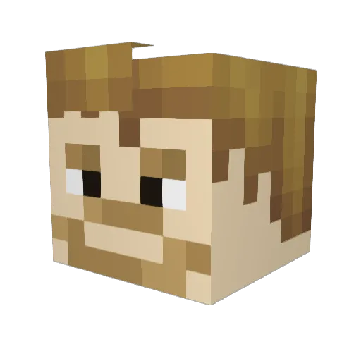 4lfred_ Minecraft avatar head, 3D render