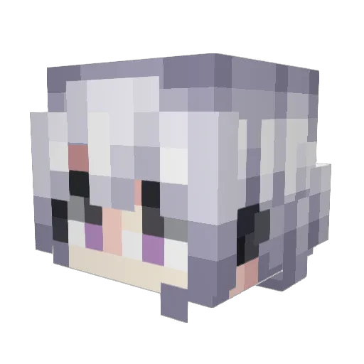 4lk1 Minecraft avatar head, 3D render