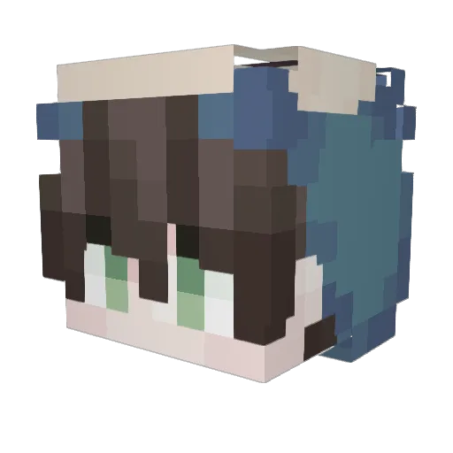 4llu_x Minecraft avatar head, 3D render