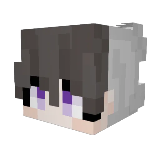 4lsrb09_ Minecraft avatar head, 3D render